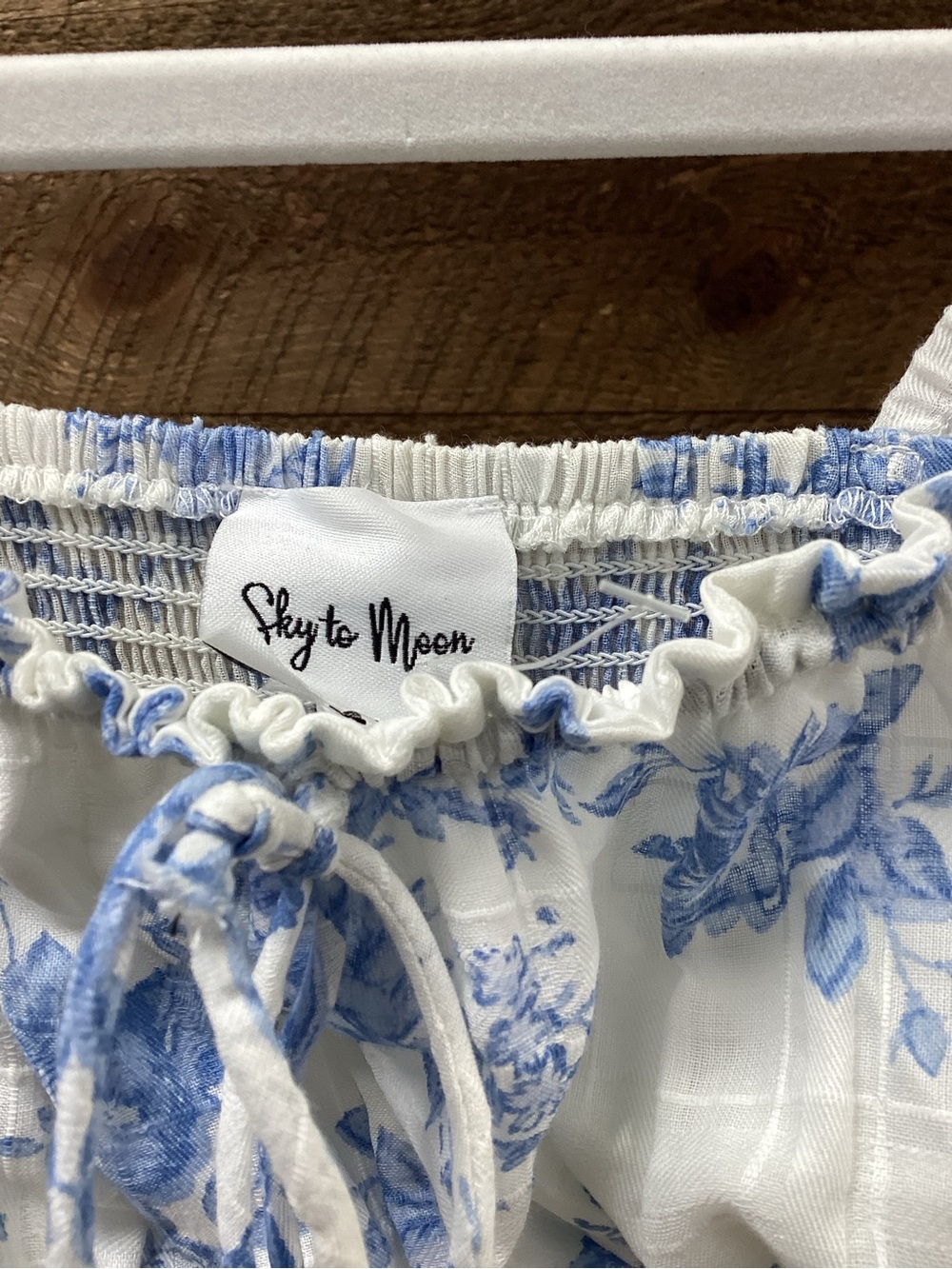 Blue Floral Ruffle-Tier Mini Dress - Picture 3 of 4